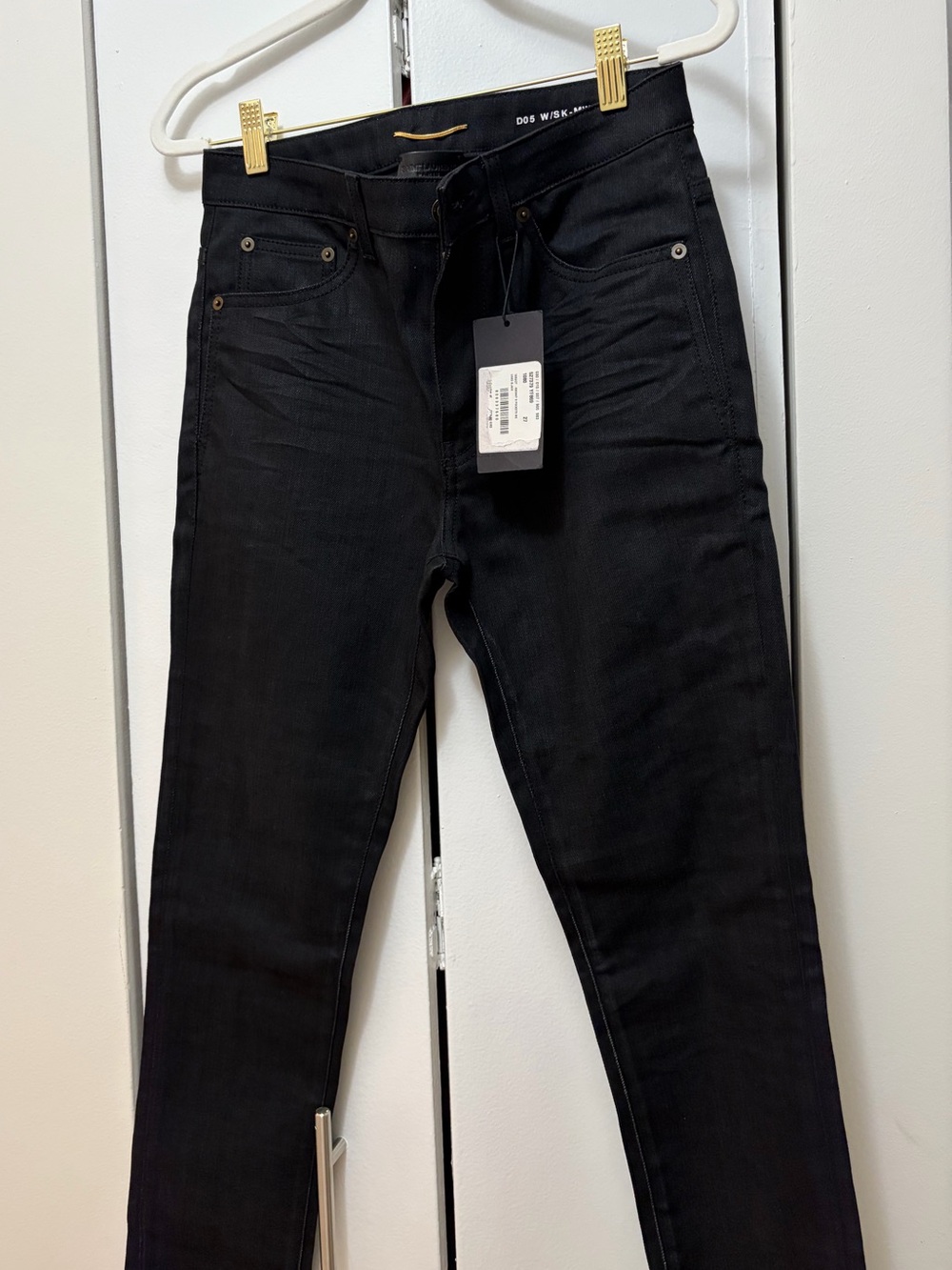 Saint Laurent YSL Black Skinny Denim Designer Jeans Size 27